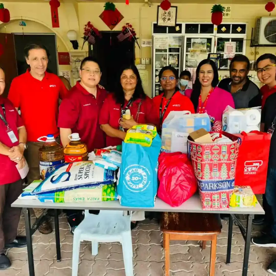 A visit was paid to Charis Old People's Home with singing, conversation and interaction. Many gifts were taken to the value of a few hundred RM, but all were bought and paid for by the volunteer participants with no cost to INTI.